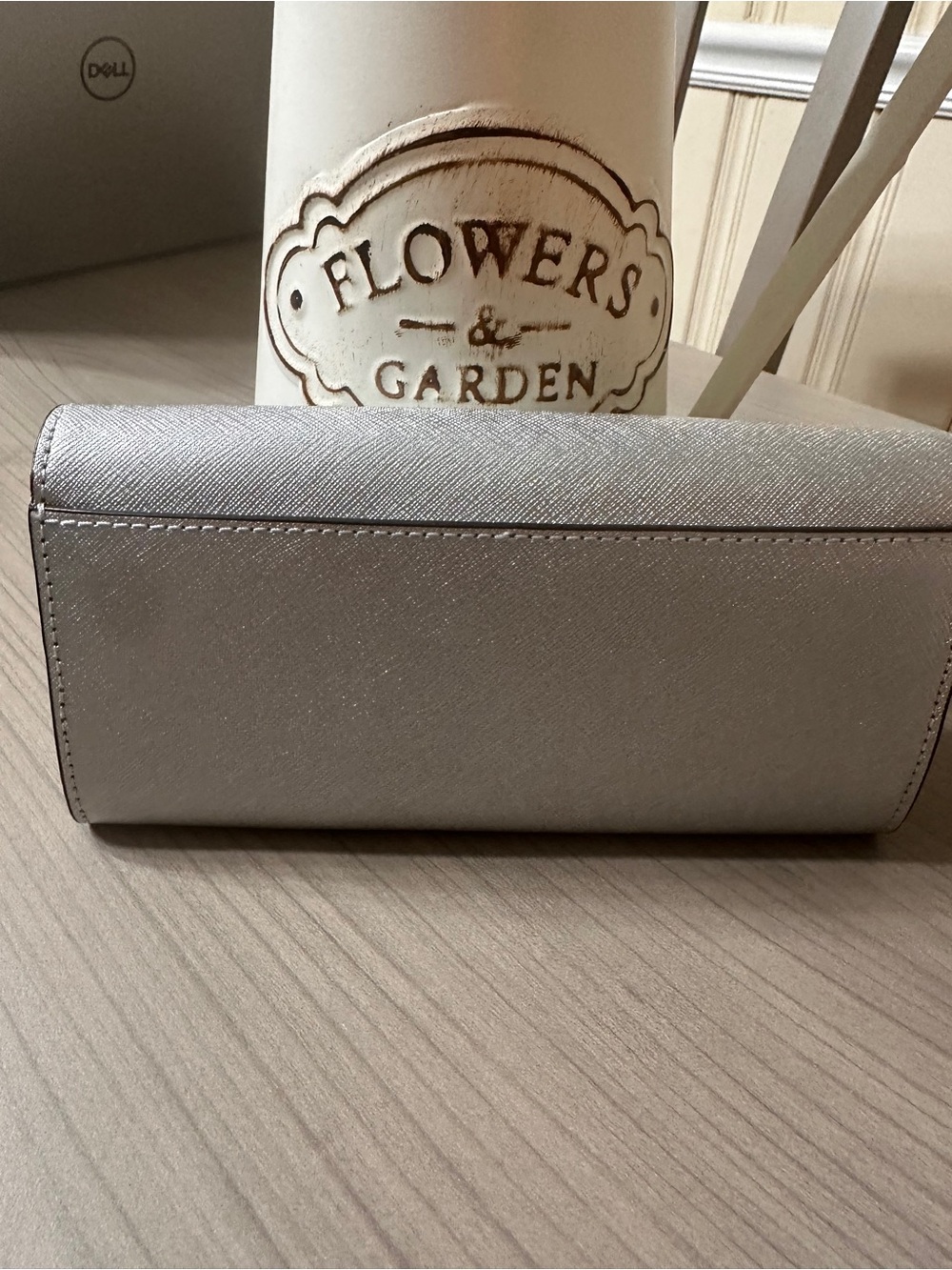 Michael Kors Silver Metallic Turn-Lock Wallet - Picture 3 of 7